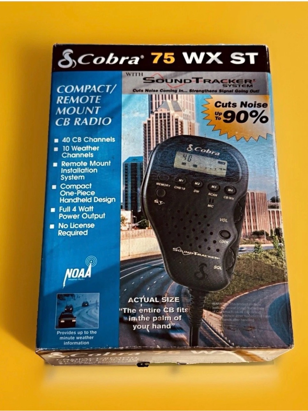 Cobra 75 WX ST Compact Remote Mount CB Radio - Black
